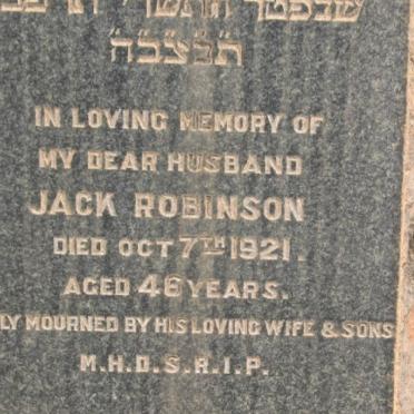 ROBINSON Jack -1921