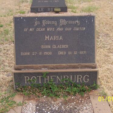 ROTHENBURG Maria nee GLAESER 1906-1971