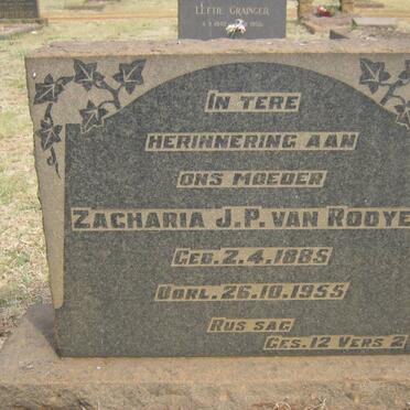 ROOYEN Zacharia J.P., van 1885-1955