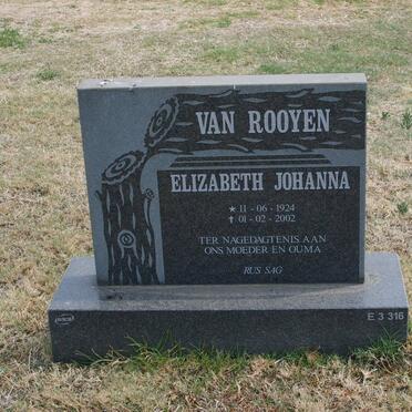 ROOYEN Elizabeth Johanna, van 1924-2002