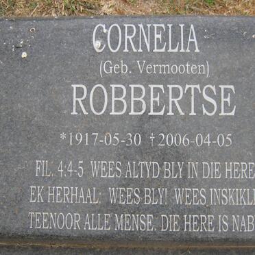 ROBBERTSE Cornelia nee VERMOOTEN 1917-2006