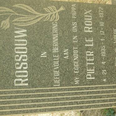 ROSSOUW Pieter le Roux 1935-1972