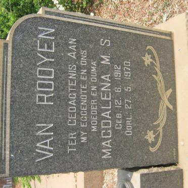 ROOYEN Magdalena M.S., van 1912-1970