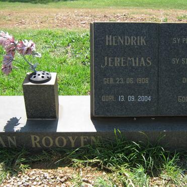 ROOYEN Hendrik Jeremias, van 1908-2004 &amp; Elsie Johanna Jacoba 1913-1990