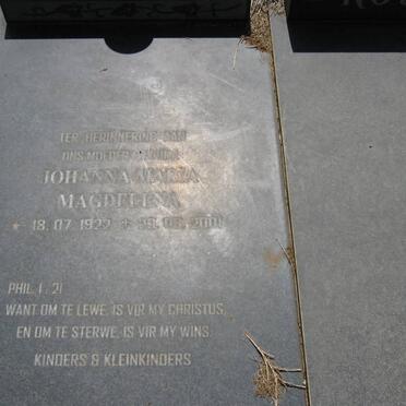 ROUX Josia Petrus 1921-1990 &amp; Johanna Maria Magdalena 1922-2001