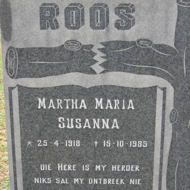 ROOS Petrus Jacobus 1913-1978 &amp; Martha Maria Susanna 1918-1985