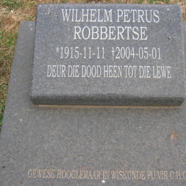 ROBBERTSE Wilhelm Petrus 1915-2004