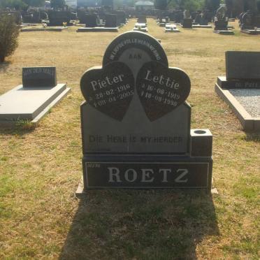 ROETZ Pieter 1916-2005 &amp; Lettie 1919-1998