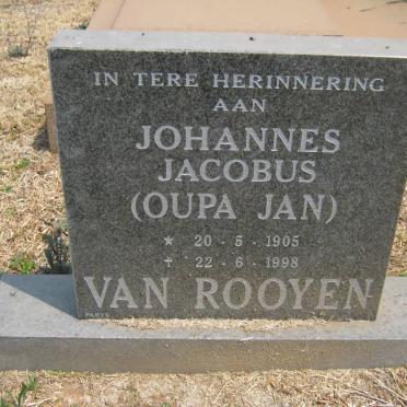 ROOYEN Johannes Jacobus, van 1905-1998