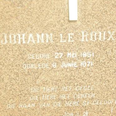 ROUX Johann, le 1951-1971