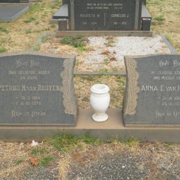 ROOYEN Petrus H., van 1914-1978 &amp; Anna E. 1913-1975