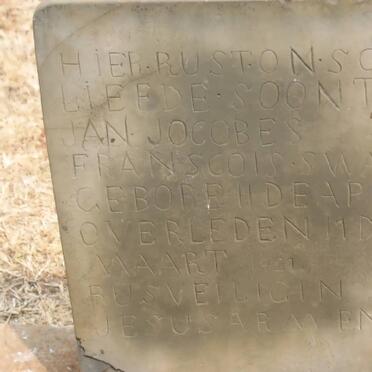 SWARTS Jan Jacobes Franscois 192?-1927