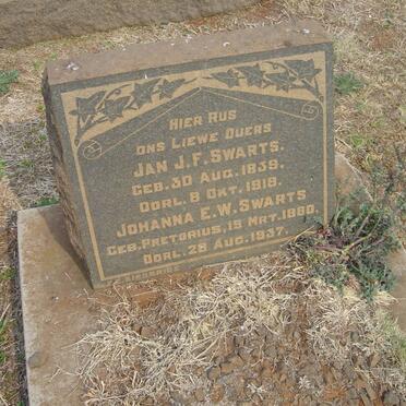 SWARTS Jan J.F. 1859-1918 &amp; Johanna E.W. PRETORIUS 1860-1957