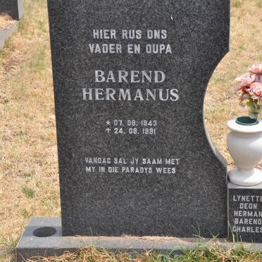 SWART Barend Hermanus 1943-1991