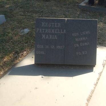 SWANEPOEL Hester Petronella Maria 1927-