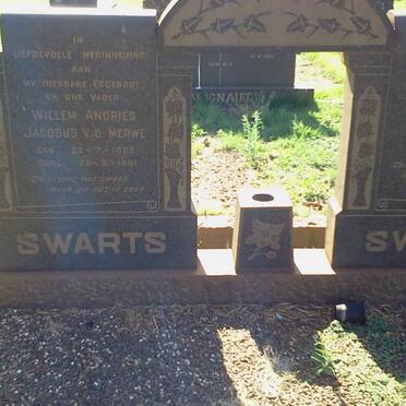 SWARTS Willem Andries Jacobus v.d. Merwe 1885-1961 &amp; Johanna Fredrika 188?-1963