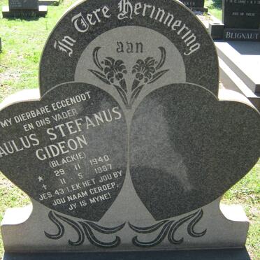 SWARTZ Paulus Stefanus Gideon 1940-1987