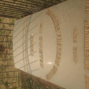 SWIETEN Johannes Frederik Willem, van -1928