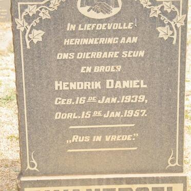 SWANEPOEL Hendrik Daniel 1939-1957