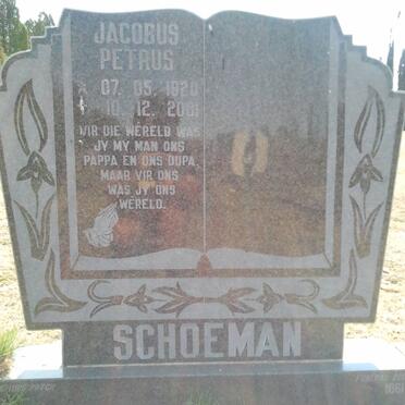 SCHOEMAN Jacobus Petrus 1920-2001