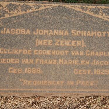 SCHAMOTTA Jacoba Johanna nee ZEILER 1888-1929