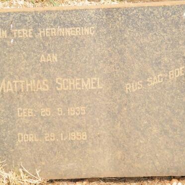 SCHEMEL Matthias 1935-1958