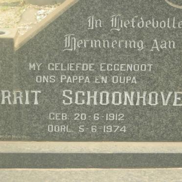 SCHOONHOVEN Gerrit 1912-1974