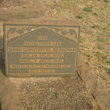 SCHOEMAN Simon Christoffel 1872-1951