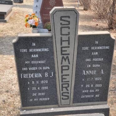 SCHEMPERS Frederik B.J. 1920-1990 &amp; Annie A. 1925-1999
