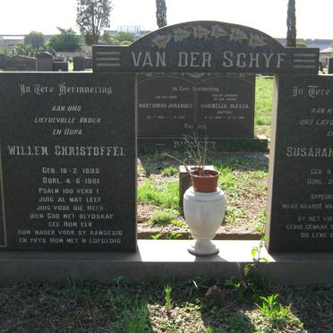 SCHŸF Willem Christoffel, van der 1895-1981 &amp; Susarah Johanna 1895-1975