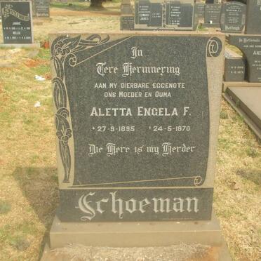 SCHIEMAN Aletta Engela F. 1895-1970