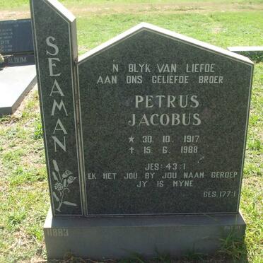 SEAMAN Petrus Jacobus 1917-1988
