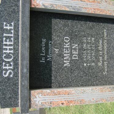 SECHELE Mmeko Den 1933-2010