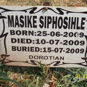SIPHOSIHLE Masike 2009-2009