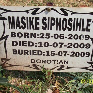 SIPHOSIHLE Masike 2009-2009