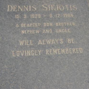 SIKIOTIS Dennis 1929-1984