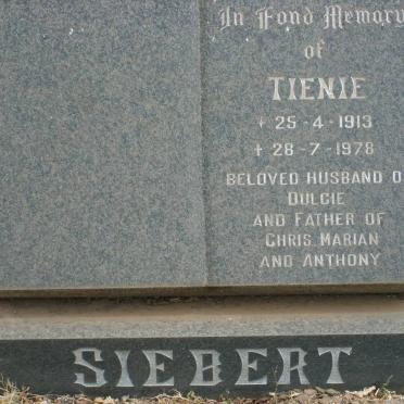 SIEBERT Tienie 1913-1978