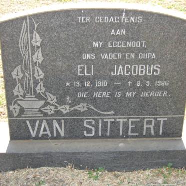 SITTERT Eli Jacobus, van 1910-1986