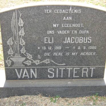SITTERT Eli Jacobus, van 1910-1986