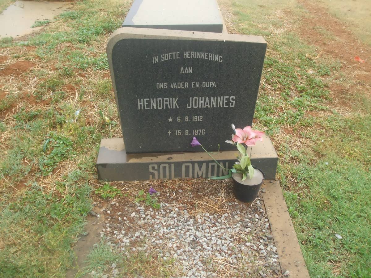 SOLOMON Hendrik Johannes 1912-1976