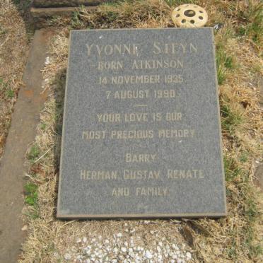 STEYN Yvonne nee ATKINSON 1935-1990