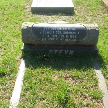 STEYN Petro nee DORMEHL 1913-1998