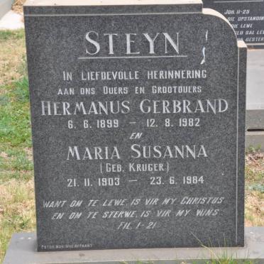 STEYN Hermanus Gerbrand 1899-1982 &amp; Maria Susanna KRUGER 1903-1984