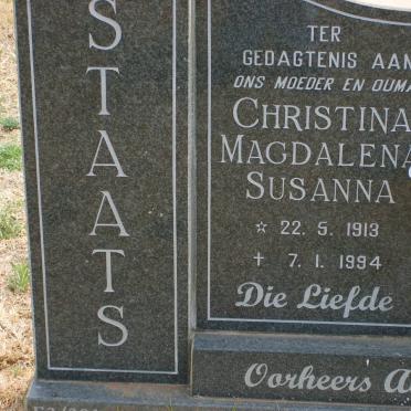 STAATS Christina Magdalena Susanna 1913-1994