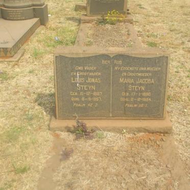 STEYN Louis Jonas 1887-1957 &amp; Maria Jacoba 1890-1954