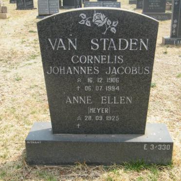 STADEN Cornelius Johannes Jacobus, van 1906-1994 &amp; Anne Ellen MEYER 1925-