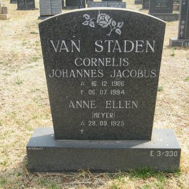 STADEN Cornelius Johannes Jacobus, van 1906-1994 &amp; Anne Ellen MEYER 1925-