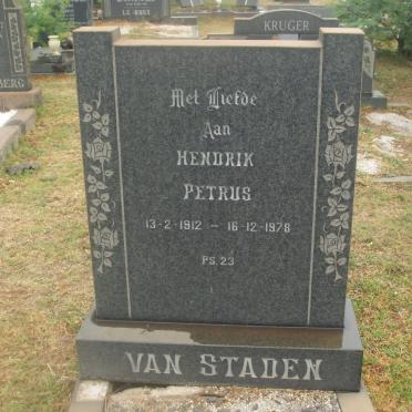 STADEN Hendrik Petrus, van 1912-1978