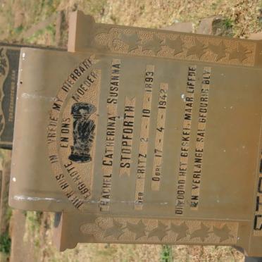 STOPFORTH Rachel Catherina Susanna nee FRITZ 1893-1942