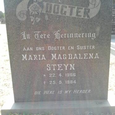 STEYN Maria Magdalena 1966-1984